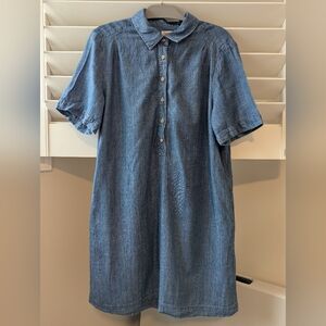 Faherty Women denim shirt dress  size L